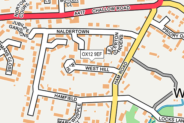 OX12 9EF map - OS OpenMap – Local (Ordnance Survey)