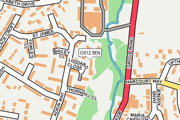 OX12 9EN map - OS OpenMap – Local (Ordnance Survey)