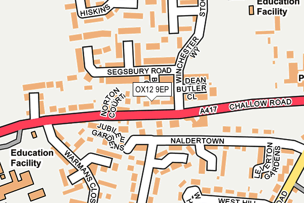 OX12 9EP map - OS OpenMap – Local (Ordnance Survey)