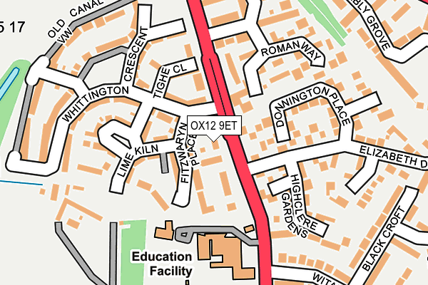 OX12 9ET map - OS OpenMap – Local (Ordnance Survey)