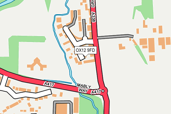 OX12 9FD map - OS OpenMap – Local (Ordnance Survey)