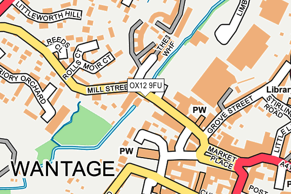 OX12 9FU map - OS OpenMap – Local (Ordnance Survey)