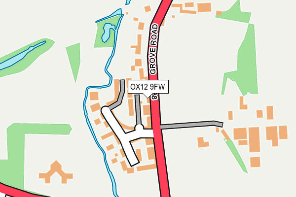 OX12 9FW map - OS OpenMap – Local (Ordnance Survey)