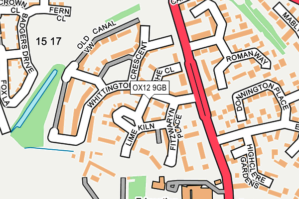 OX12 9GB map - OS OpenMap – Local (Ordnance Survey)