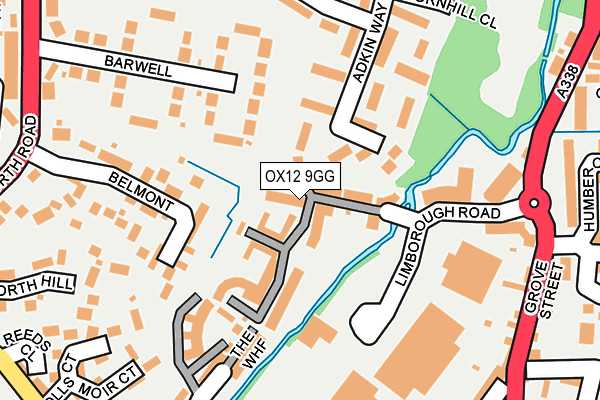 OX12 9GG map - OS OpenMap – Local (Ordnance Survey)