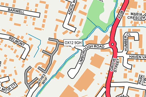 OX12 9GH map - OS OpenMap – Local (Ordnance Survey)