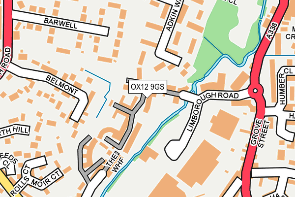 OX12 9GS map - OS OpenMap – Local (Ordnance Survey)