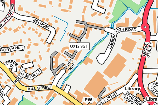 OX12 9GT map - OS OpenMap – Local (Ordnance Survey)