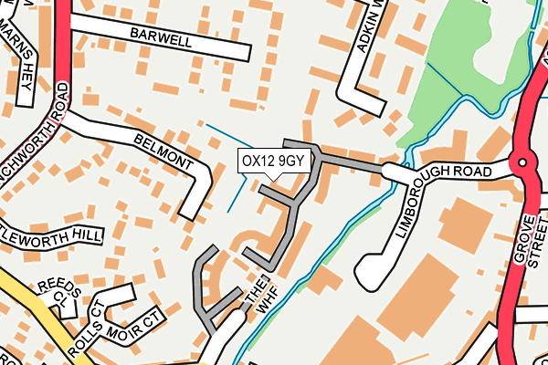 OX12 9GY map - OS OpenMap – Local (Ordnance Survey)