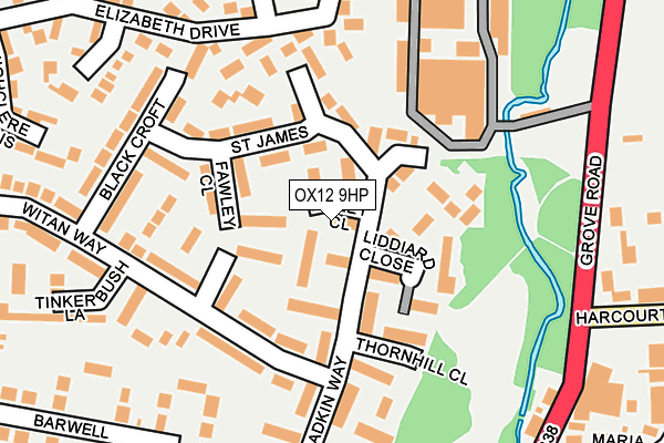 OX12 9HP map - OS OpenMap – Local (Ordnance Survey)