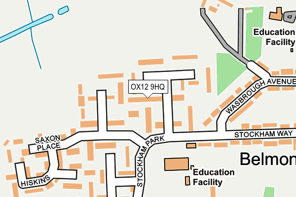 OX12 9HQ map - OS OpenMap – Local (Ordnance Survey)