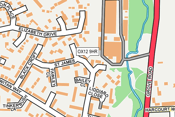OX12 9HR map - OS OpenMap – Local (Ordnance Survey)