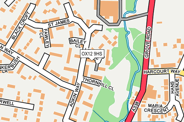 OX12 9HS map - OS OpenMap – Local (Ordnance Survey)