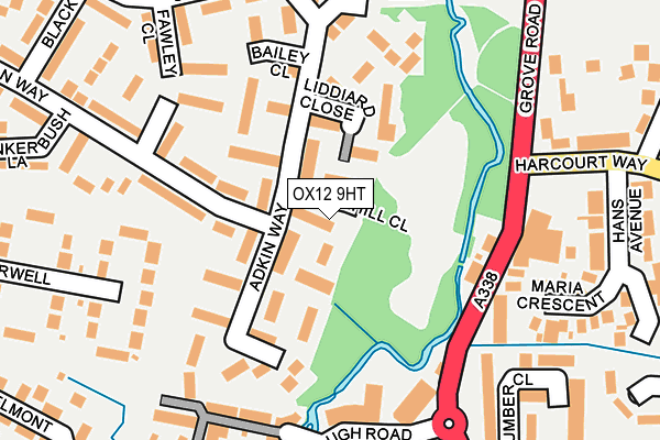 OX12 9HT map - OS OpenMap – Local (Ordnance Survey)