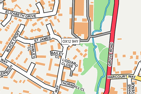 OX12 9HY map - OS OpenMap – Local (Ordnance Survey)