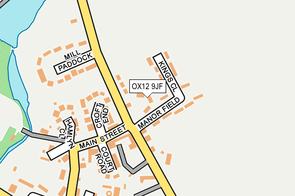OX12 9JF map - OS OpenMap – Local (Ordnance Survey)