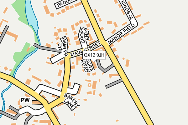 OX12 9JH map - OS OpenMap – Local (Ordnance Survey)