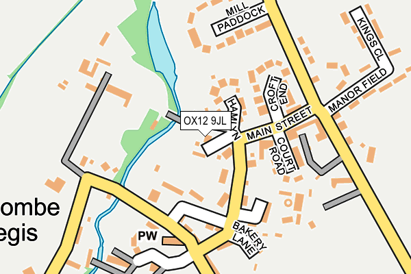 OX12 9JL map - OS OpenMap – Local (Ordnance Survey)