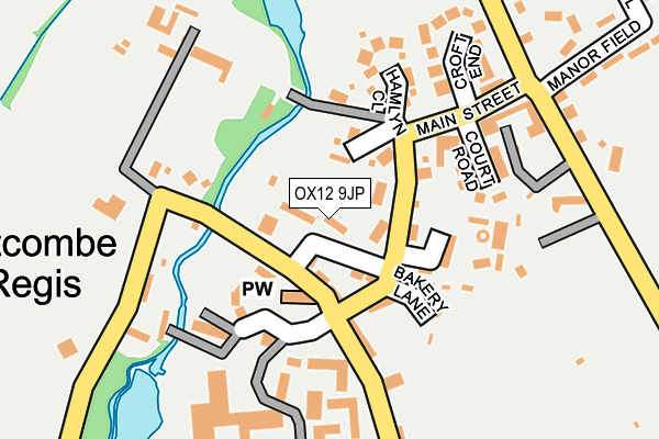 OX12 9JP map - OS OpenMap – Local (Ordnance Survey)