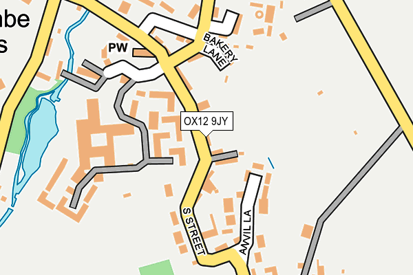 OX12 9JY map - OS OpenMap – Local (Ordnance Survey)