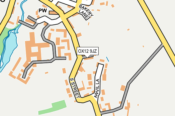 OX12 9JZ map - OS OpenMap – Local (Ordnance Survey)