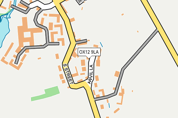 OX12 9LA map - OS OpenMap – Local (Ordnance Survey)