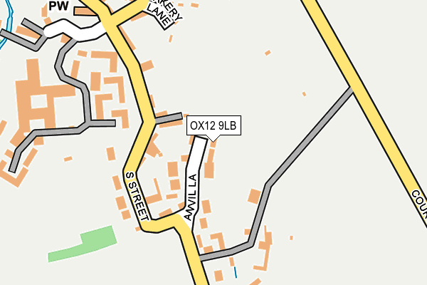 OX12 9LB map - OS OpenMap – Local (Ordnance Survey)