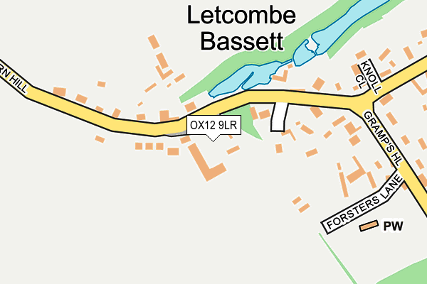 OX12 9LR map - OS OpenMap – Local (Ordnance Survey)