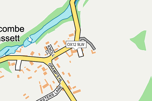 OX12 9LW map - OS OpenMap – Local (Ordnance Survey)
