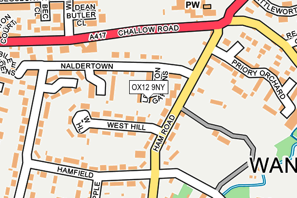 OX12 9NY map - OS OpenMap – Local (Ordnance Survey)