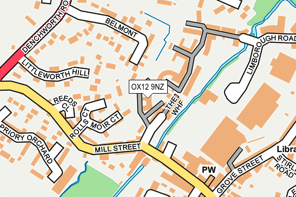 OX12 9NZ map - OS OpenMap – Local (Ordnance Survey)