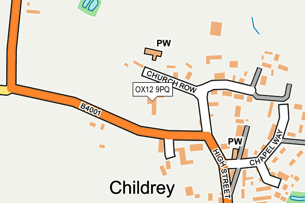 OX12 9PQ map - OS OpenMap – Local (Ordnance Survey)