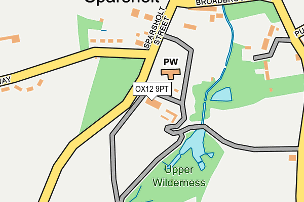 OX12 9PT map - OS OpenMap – Local (Ordnance Survey)