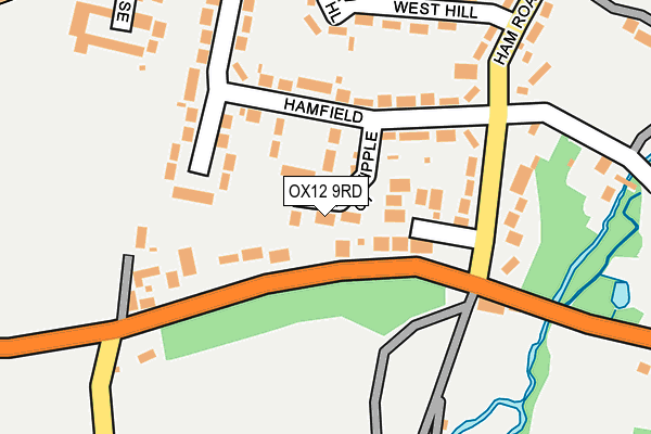 OX12 9RD map - OS OpenMap – Local (Ordnance Survey)