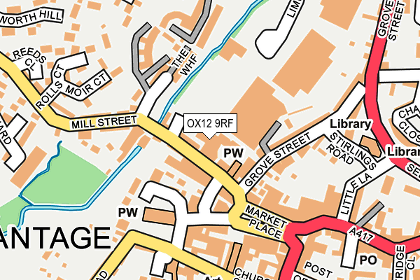 OX12 9RF map - OS OpenMap – Local (Ordnance Survey)