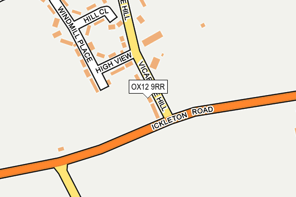 OX12 9RR map - OS OpenMap – Local (Ordnance Survey)