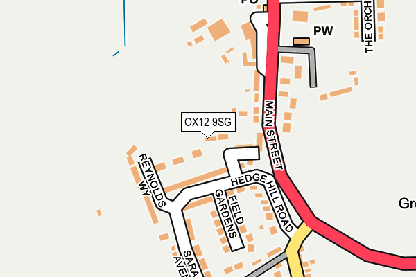 OX12 9SG map - OS OpenMap – Local (Ordnance Survey)