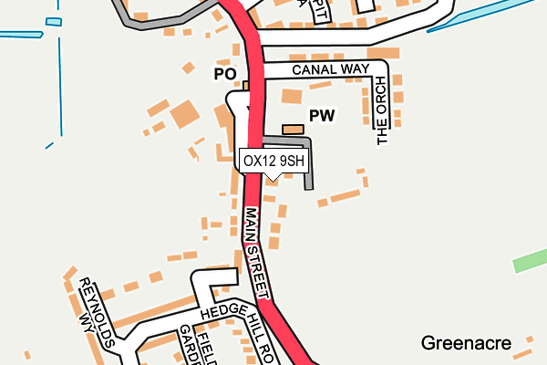 OX12 9SH map - OS OpenMap – Local (Ordnance Survey)