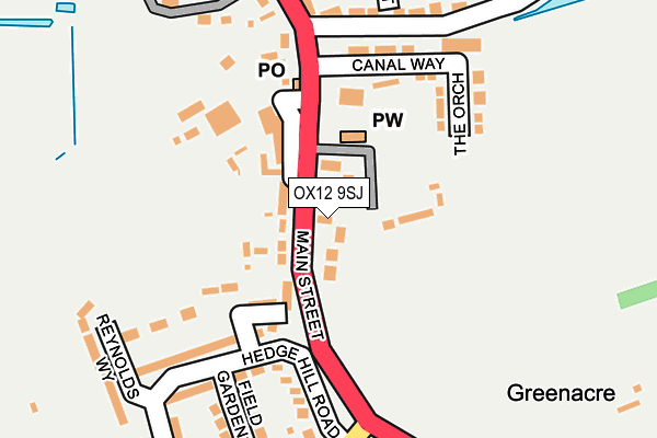 OX12 9SJ map - OS OpenMap – Local (Ordnance Survey)