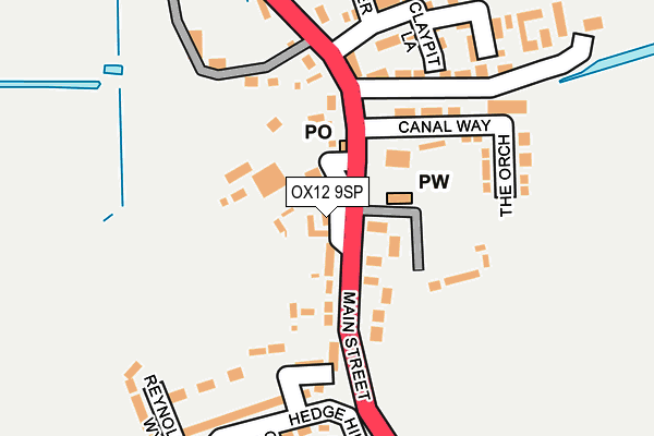 OX12 9SP map - OS OpenMap – Local (Ordnance Survey)