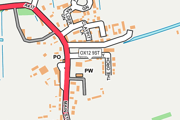 OX12 9ST map - OS OpenMap – Local (Ordnance Survey)