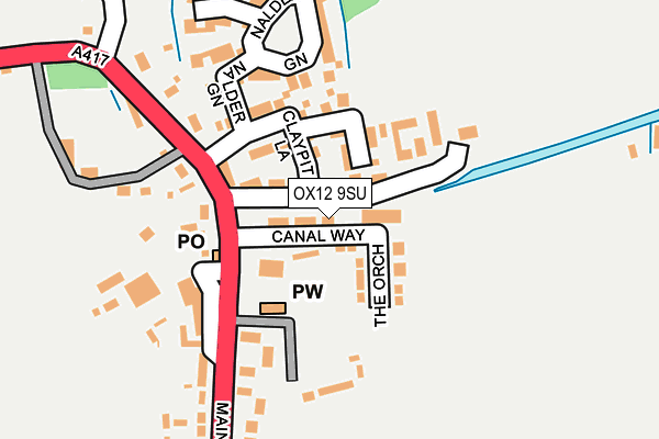 OX12 9SU map - OS OpenMap – Local (Ordnance Survey)