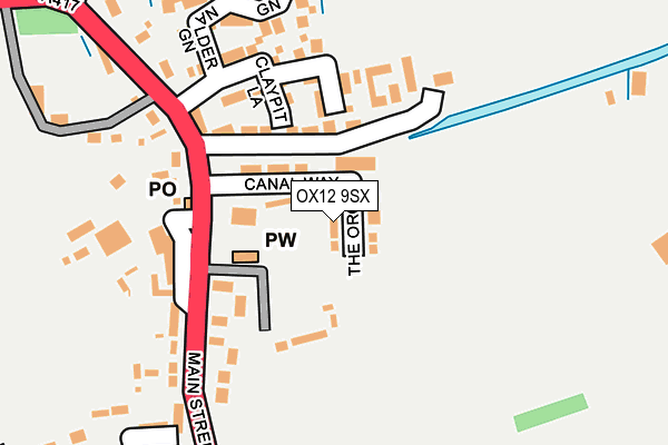 OX12 9SX map - OS OpenMap – Local (Ordnance Survey)