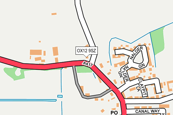 OX12 9SZ map - OS OpenMap – Local (Ordnance Survey)