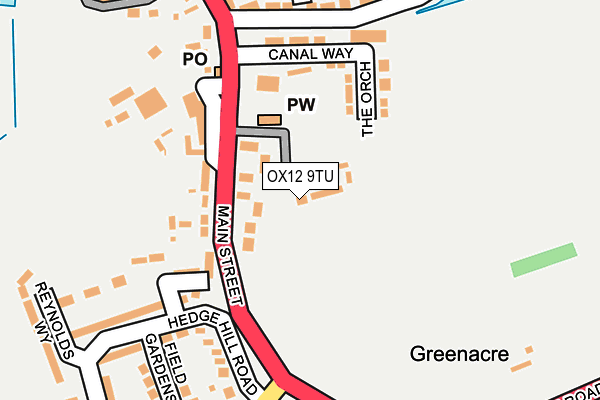 OX12 9TU map - OS OpenMap – Local (Ordnance Survey)