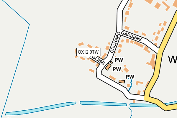 OX12 9TW map - OS OpenMap – Local (Ordnance Survey)