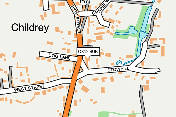 OX12 9UB map - OS OpenMap – Local (Ordnance Survey)