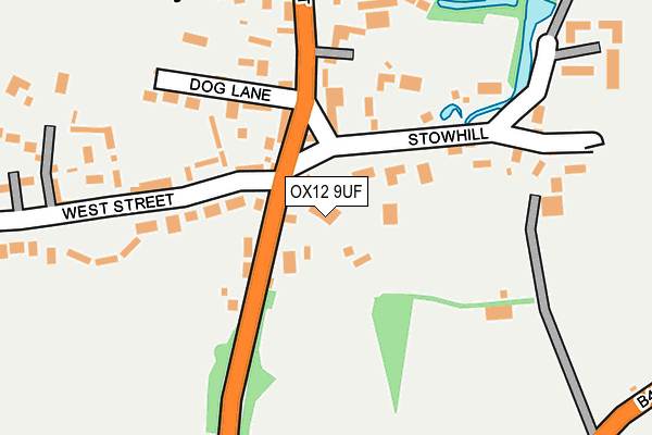 OX12 9UF map - OS OpenMap – Local (Ordnance Survey)
