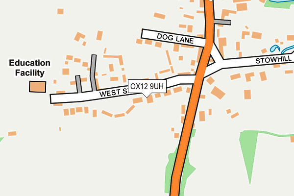 OX12 9UH map - OS OpenMap – Local (Ordnance Survey)