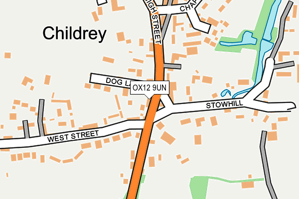 OX12 9UN map - OS OpenMap – Local (Ordnance Survey)